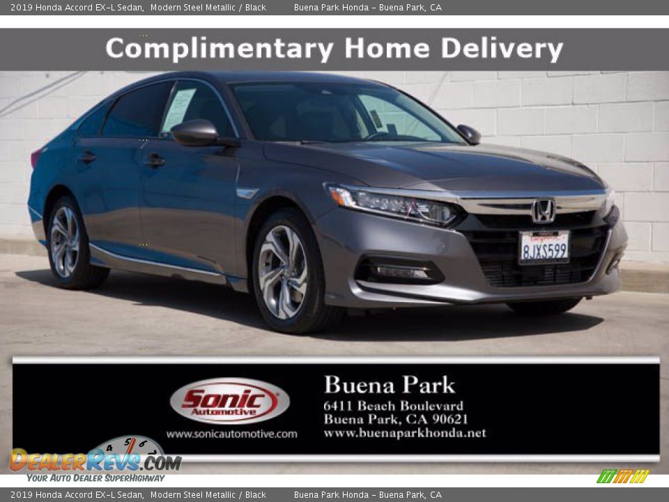 2019 Honda Accord EX-L Sedan Modern Steel Metallic / Black Photo #1