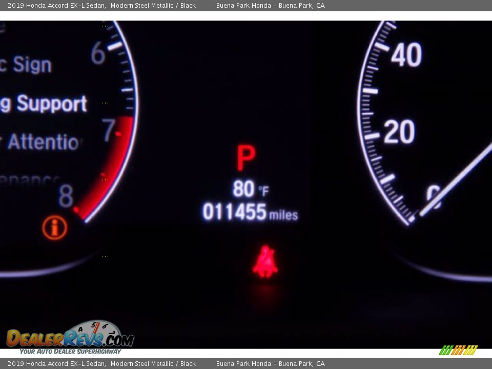 2019 Honda Accord EX-L Sedan Modern Steel Metallic / Black Photo #6