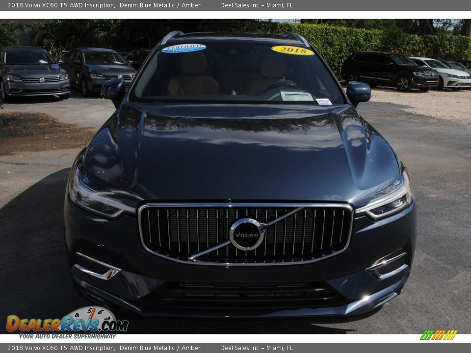 2018 Volvo XC60 T5 AWD Inscription Denim Blue Metallic / Amber Photo #3