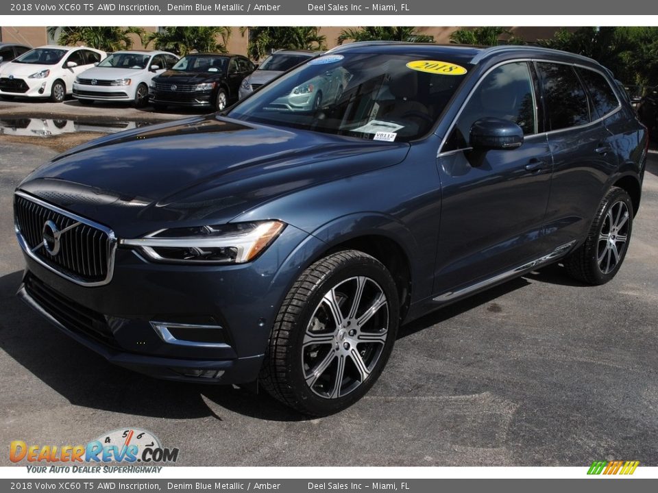 2018 Volvo XC60 T5 AWD Inscription Denim Blue Metallic / Amber Photo #4