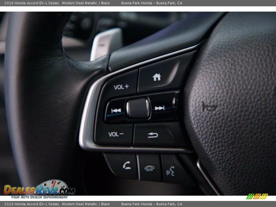 2019 Honda Accord EX-L Sedan Modern Steel Metallic / Black Photo #14