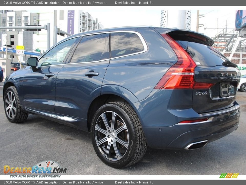 2018 Volvo XC60 T5 AWD Inscription Denim Blue Metallic / Amber Photo #7