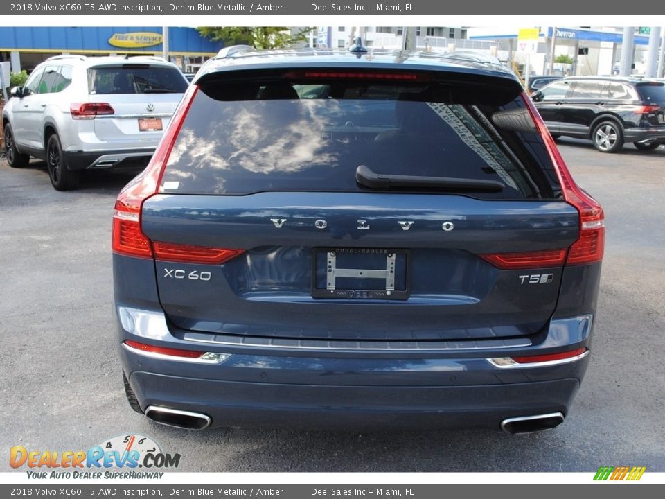 2018 Volvo XC60 T5 AWD Inscription Denim Blue Metallic / Amber Photo #8