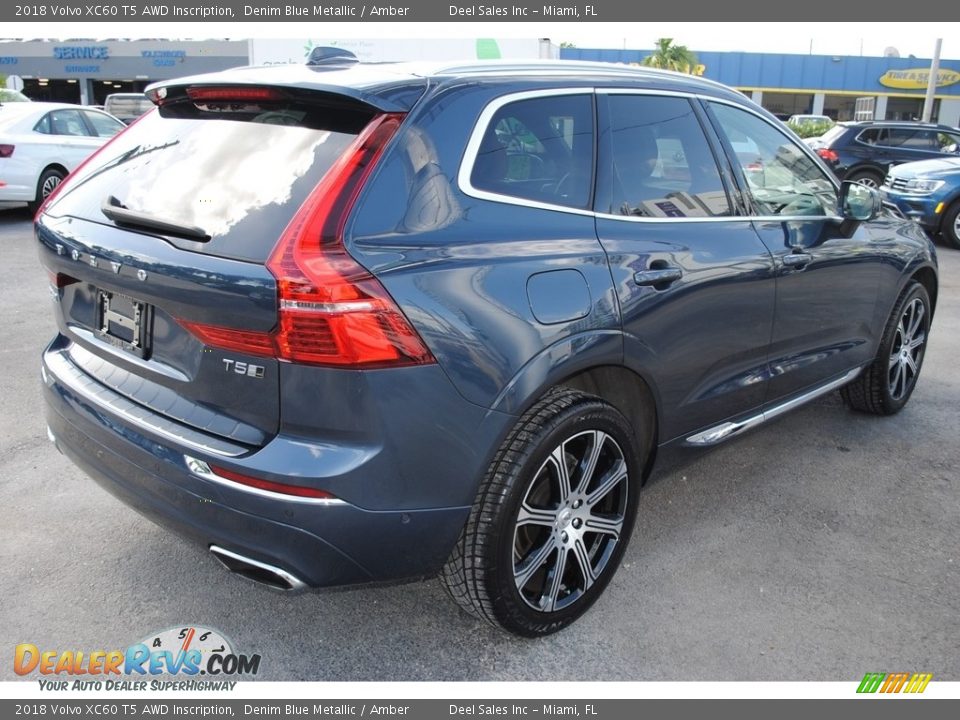 2018 Volvo XC60 T5 AWD Inscription Denim Blue Metallic / Amber Photo #9