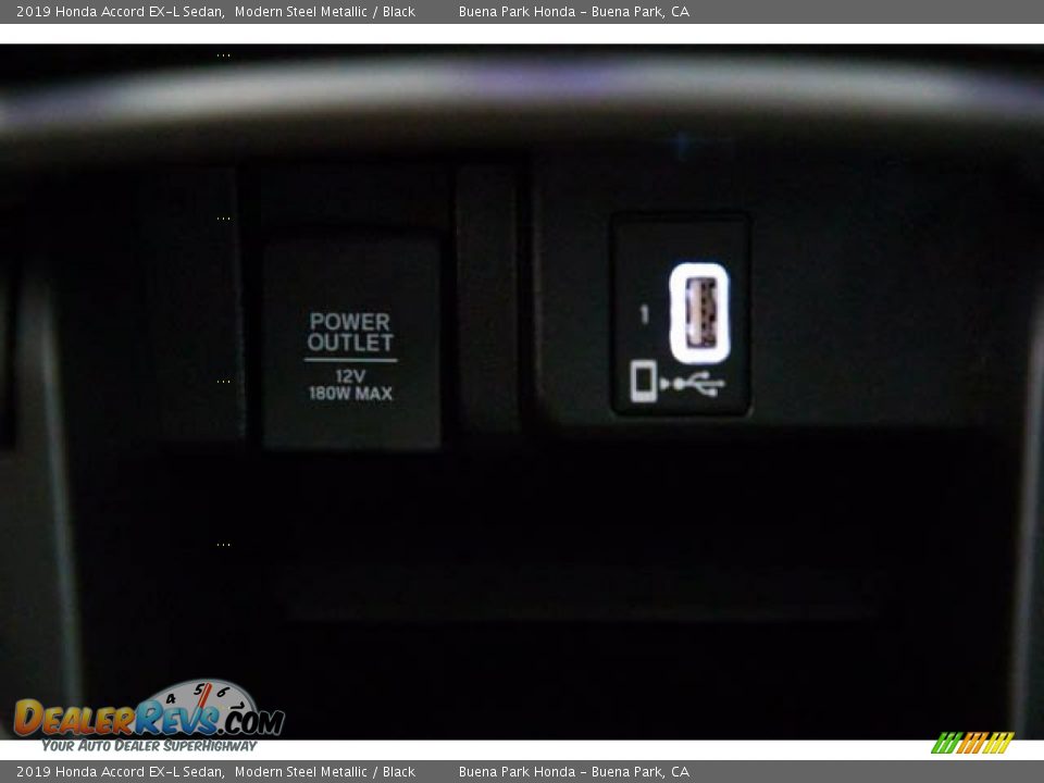 2019 Honda Accord EX-L Sedan Modern Steel Metallic / Black Photo #17