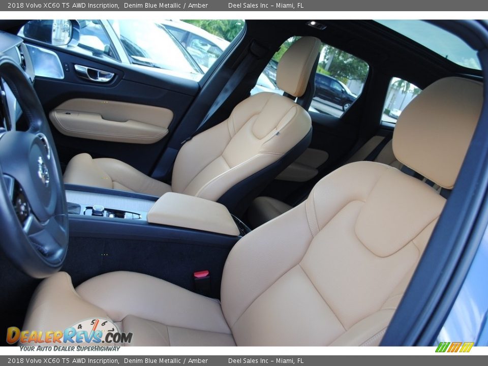 2018 Volvo XC60 T5 AWD Inscription Denim Blue Metallic / Amber Photo #12