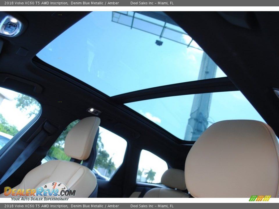 2018 Volvo XC60 T5 AWD Inscription Denim Blue Metallic / Amber Photo #13