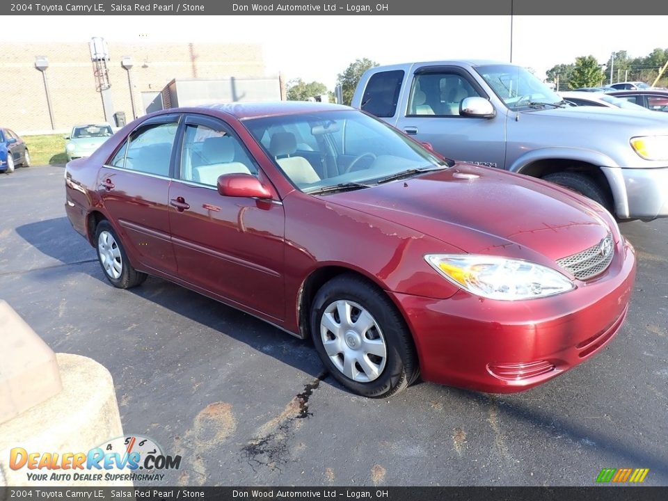 2004 Toyota Camry LE Salsa Red Pearl / Stone Photo #2