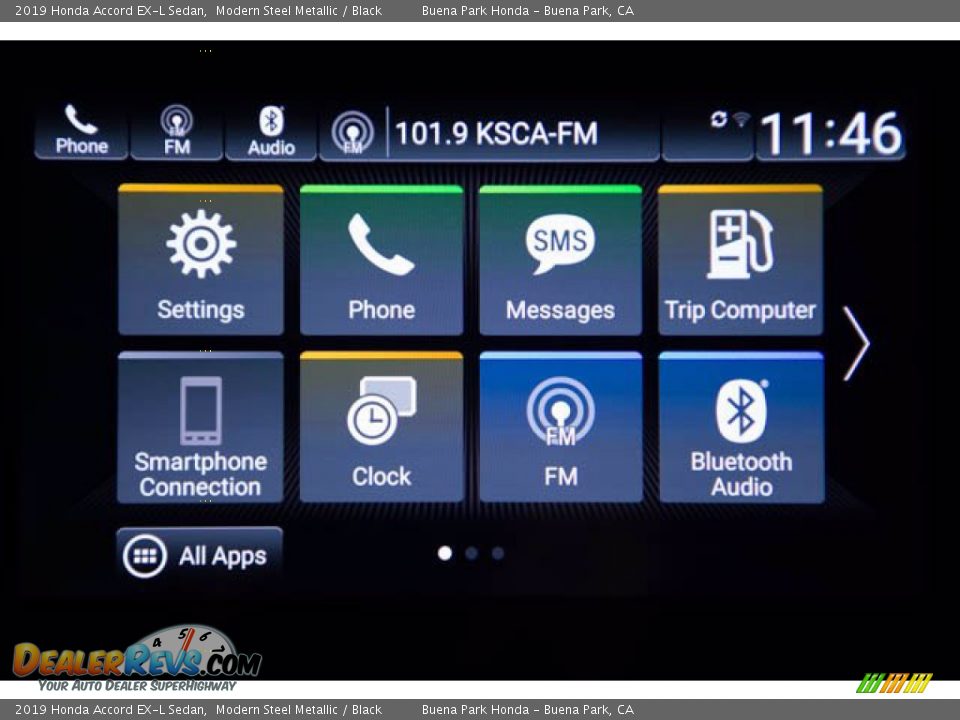 2019 Honda Accord EX-L Sedan Modern Steel Metallic / Black Photo #26