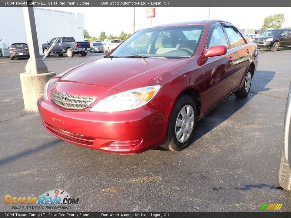 2004 Toyota Camry LE Salsa Red Pearl / Stone Photo #5