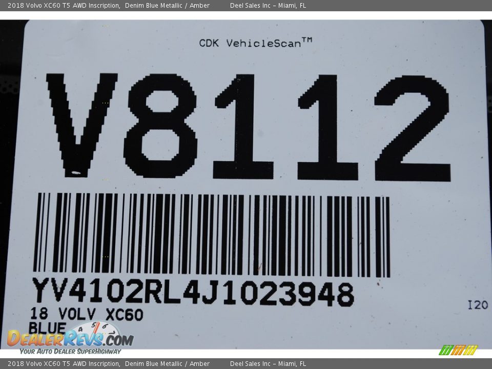 2018 Volvo XC60 T5 AWD Inscription Denim Blue Metallic / Amber Photo #20