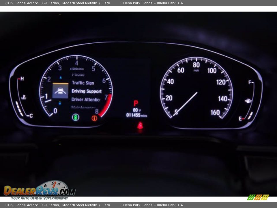 2019 Honda Accord EX-L Sedan Modern Steel Metallic / Black Photo #28