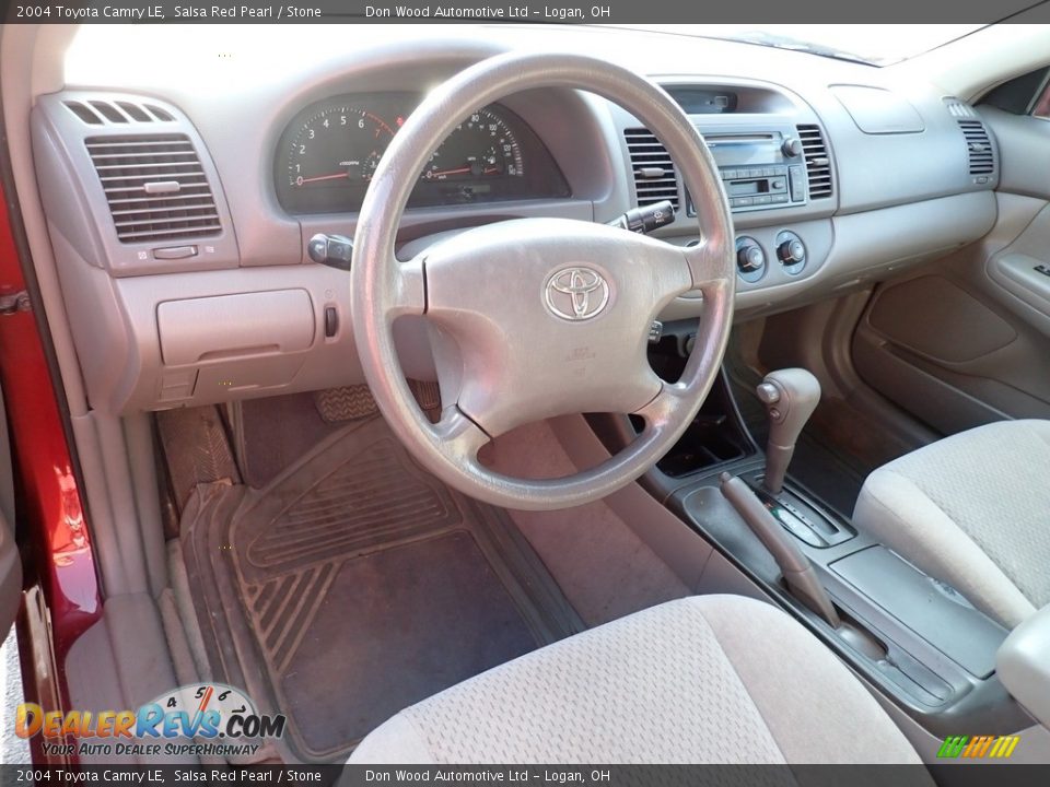 2004 Toyota Camry LE Salsa Red Pearl / Stone Photo #9
