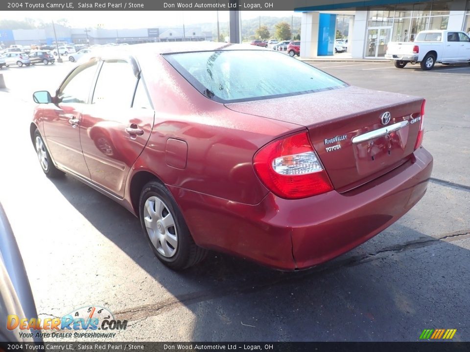 2004 Toyota Camry LE Salsa Red Pearl / Stone Photo #13