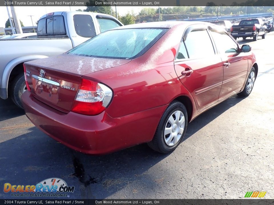 2004 Toyota Camry LE Salsa Red Pearl / Stone Photo #15