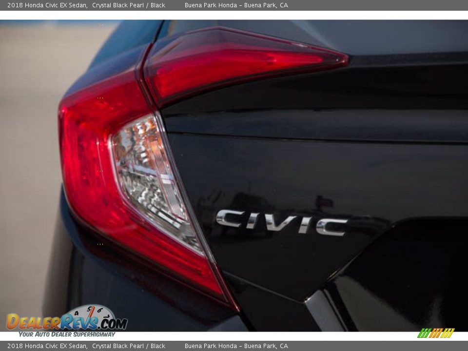 2018 Honda Civic EX Sedan Crystal Black Pearl / Black Photo #12