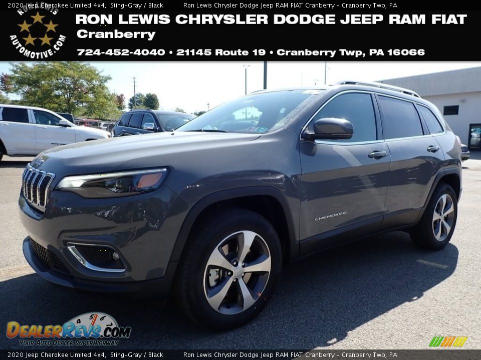 2020 Jeep Cherokee Limited 4x4 Sting-Gray / Black Photo #1