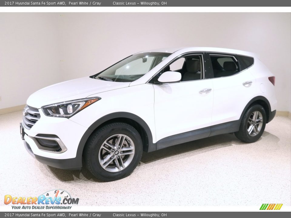 Pearl White 2017 Hyundai Santa Fe Sport AWD Photo #3