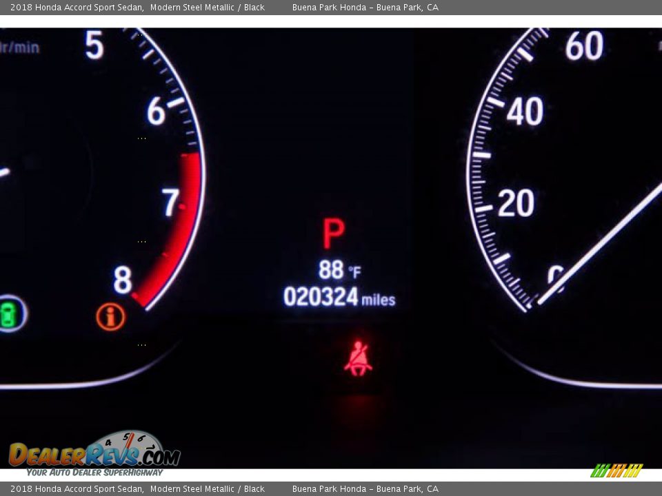 2018 Honda Accord Sport Sedan Modern Steel Metallic / Black Photo #6