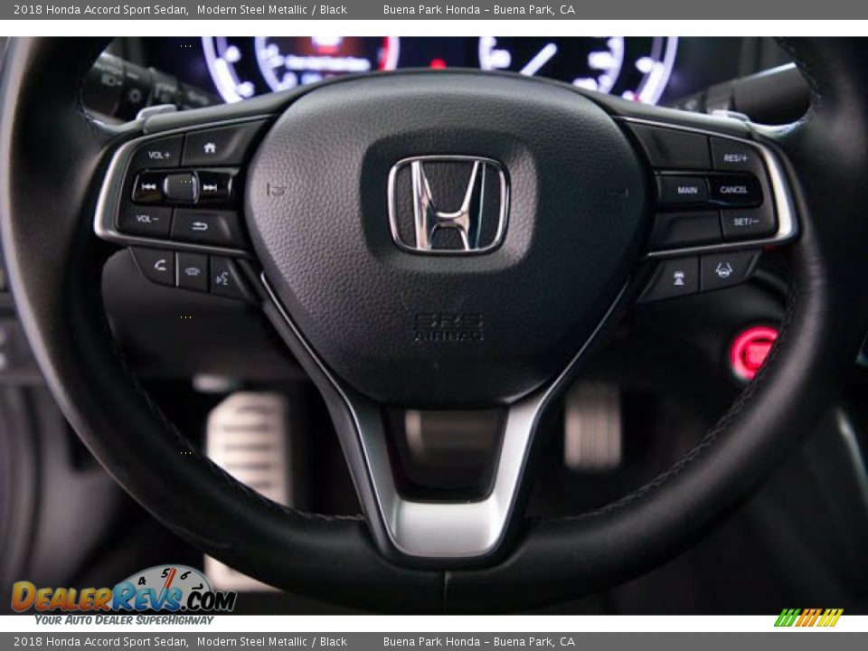 2018 Honda Accord Sport Sedan Modern Steel Metallic / Black Photo #13