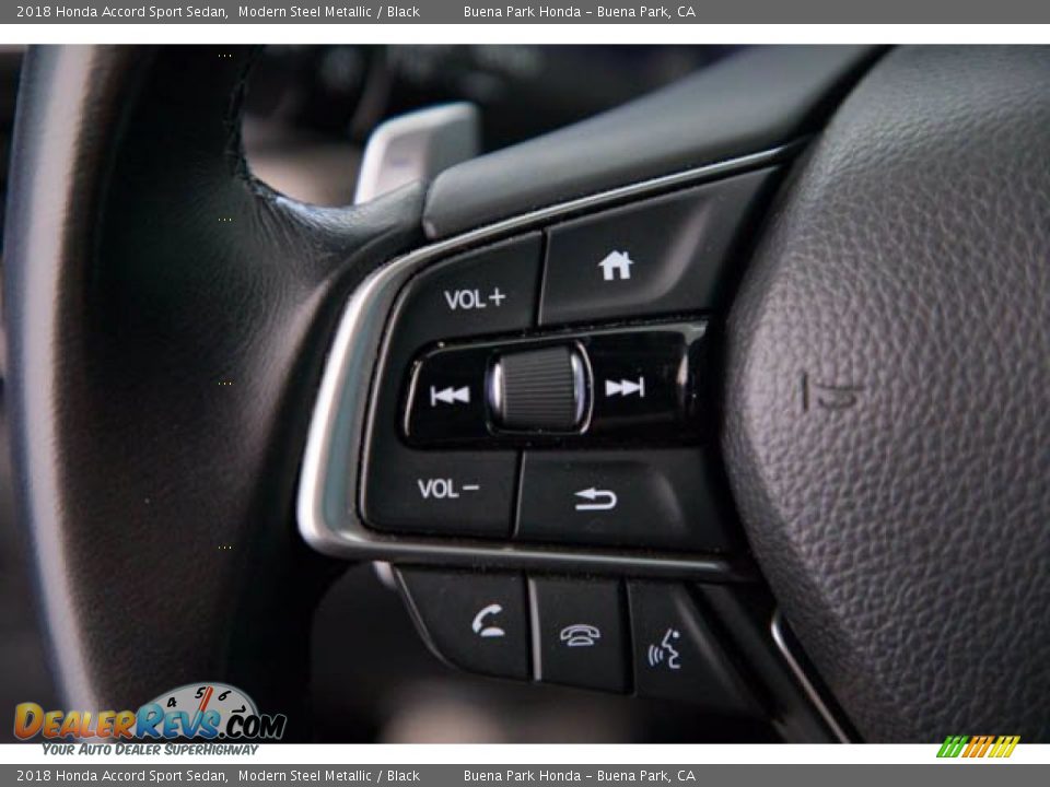 2018 Honda Accord Sport Sedan Modern Steel Metallic / Black Photo #14