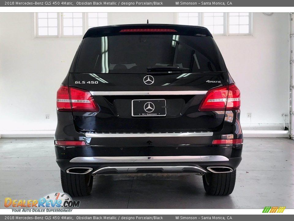 2018 Mercedes-Benz GLS 450 4Matic Obsidian Black Metallic / designo Porcelain/Black Photo #3