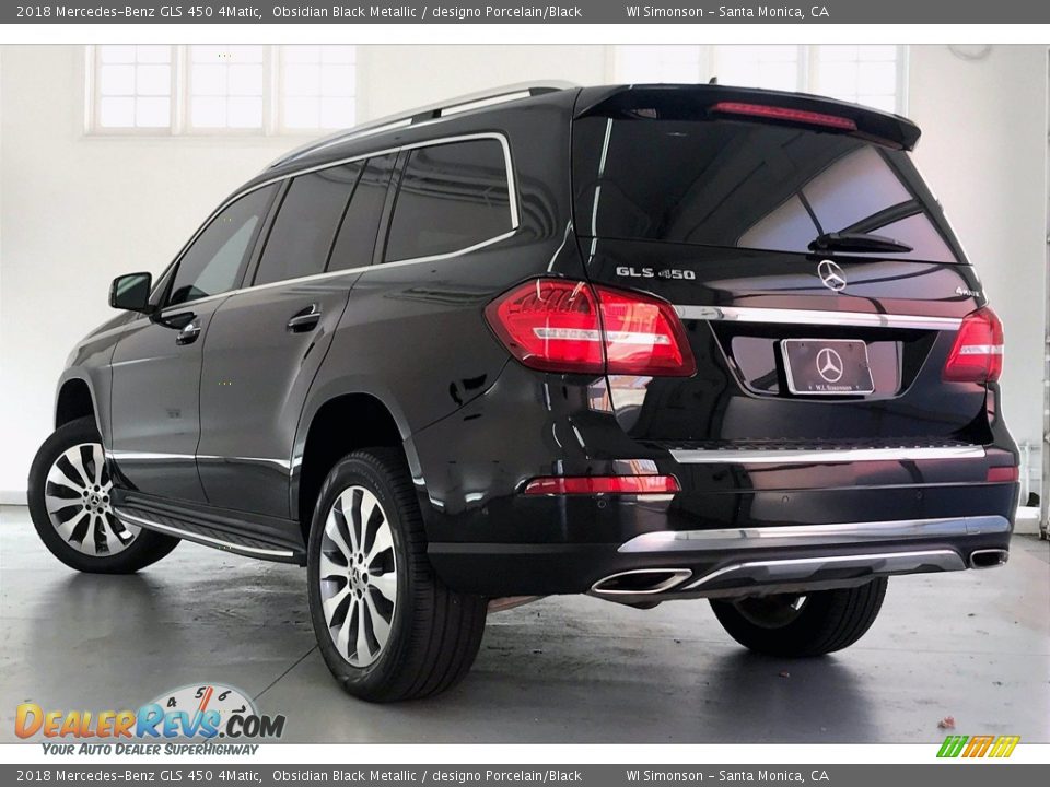 2018 Mercedes-Benz GLS 450 4Matic Obsidian Black Metallic / designo Porcelain/Black Photo #10