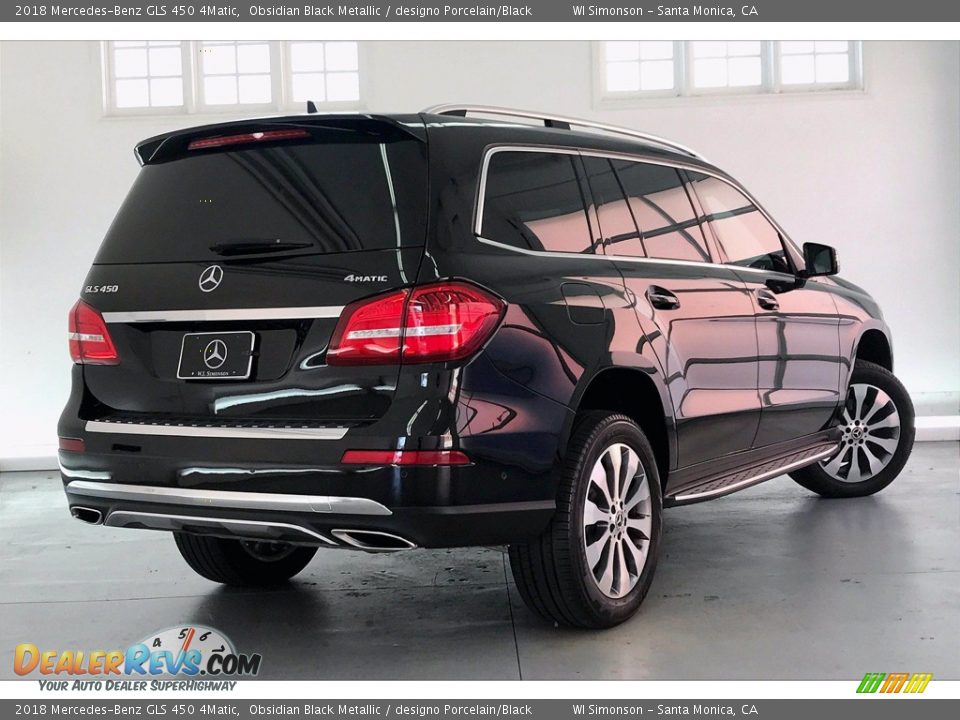 2018 Mercedes-Benz GLS 450 4Matic Obsidian Black Metallic / designo Porcelain/Black Photo #16