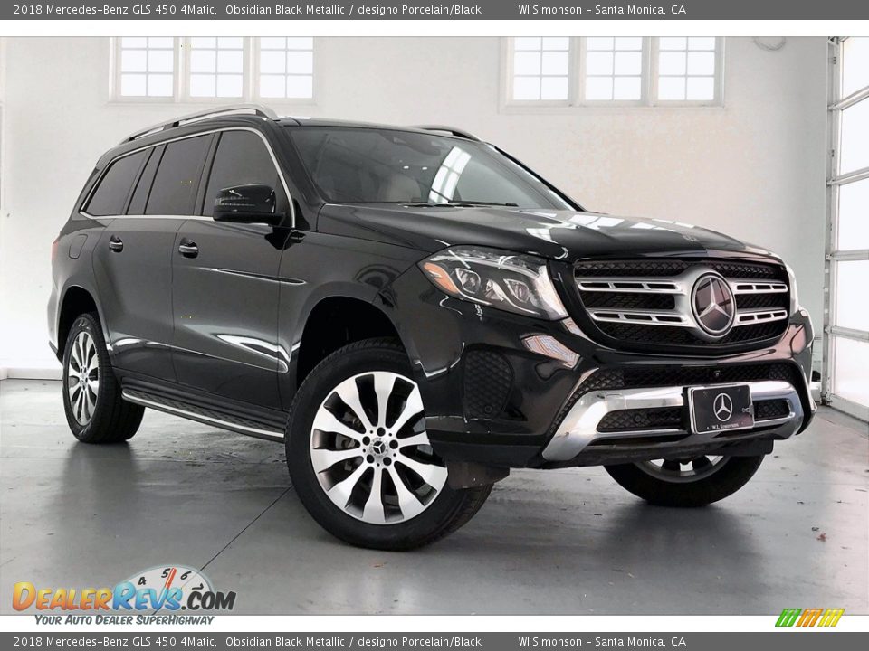 2018 Mercedes-Benz GLS 450 4Matic Obsidian Black Metallic / designo Porcelain/Black Photo #34