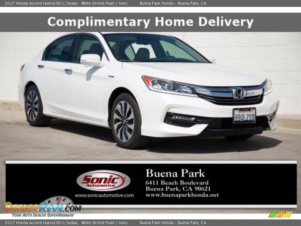 2017 Honda Accord Hybrid EX-L Sedan White Orchid Pearl / Ivory Photo #1