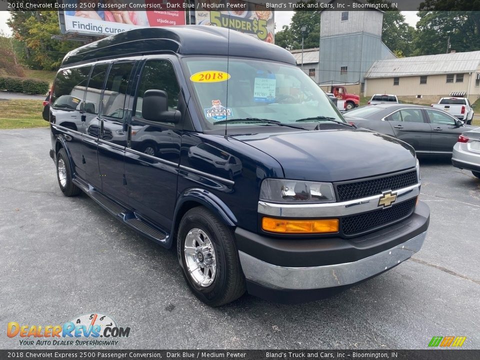 2018 Chevrolet Express 2500 Passenger Conversion Dark Blue / Medium Pewter Photo #4