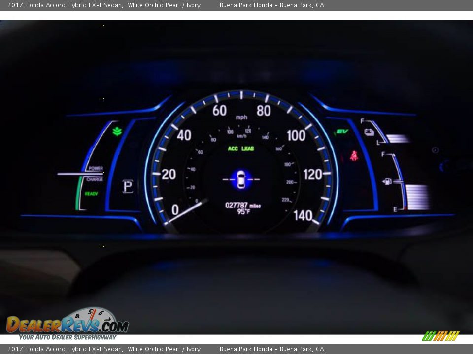 2017 Honda Accord Hybrid EX-L Sedan White Orchid Pearl / Ivory Photo #28