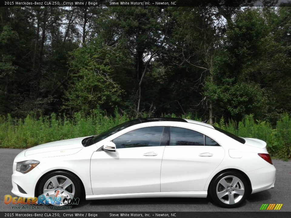 2015 Mercedes-Benz CLA 250 Cirrus White / Beige Photo #1