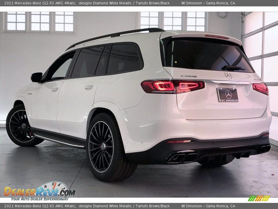 2021 Mercedes-Benz GLS 63 AMG 4Matic designo Diamond White Metallic / Tartufo Brown/Black Photo #2