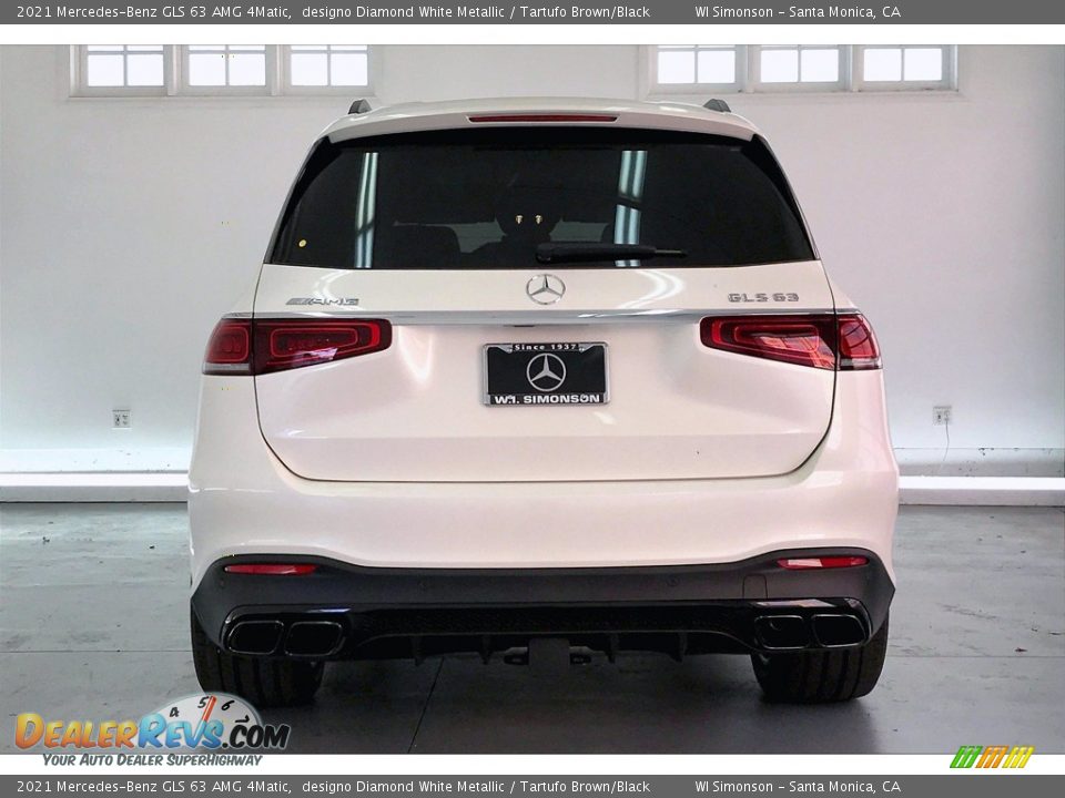 2021 Mercedes-Benz GLS 63 AMG 4Matic designo Diamond White Metallic / Tartufo Brown/Black Photo #3