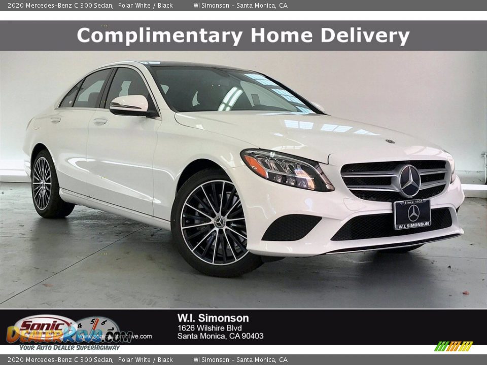 2020 Mercedes-Benz C 300 Sedan Polar White / Black Photo #1