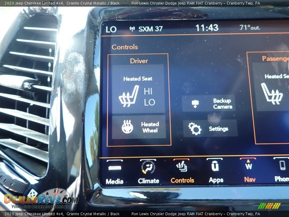 2020 Jeep Cherokee Limited 4x4 Granite Crystal Metallic / Black Photo #19