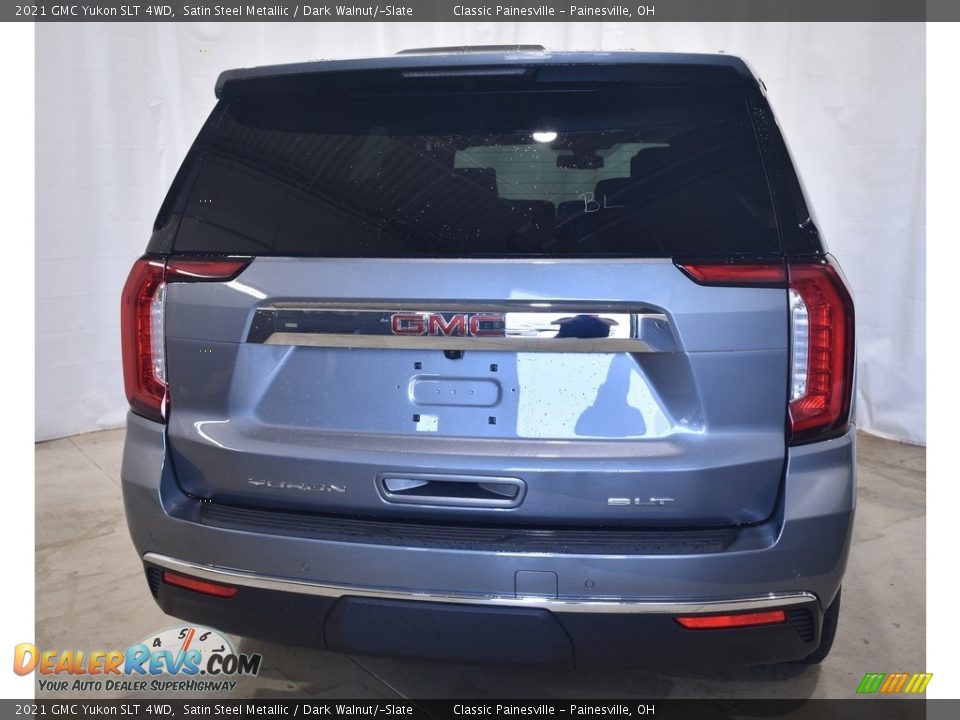 2021 GMC Yukon SLT 4WD Satin Steel Metallic / Dark Walnut/­Slate Photo #3