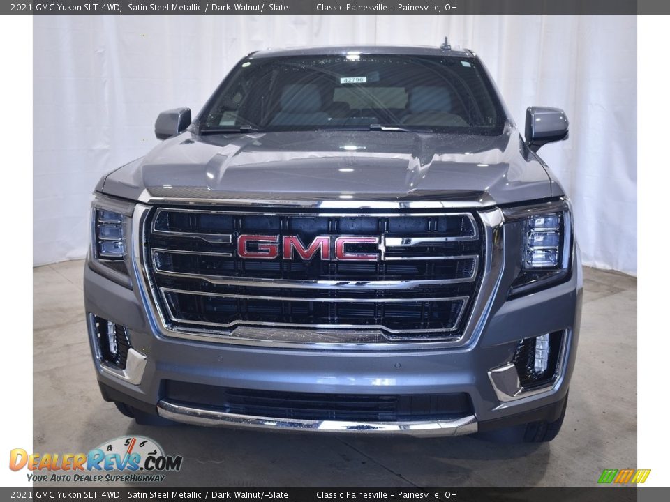 2021 GMC Yukon SLT 4WD Satin Steel Metallic / Dark Walnut/­Slate Photo #4