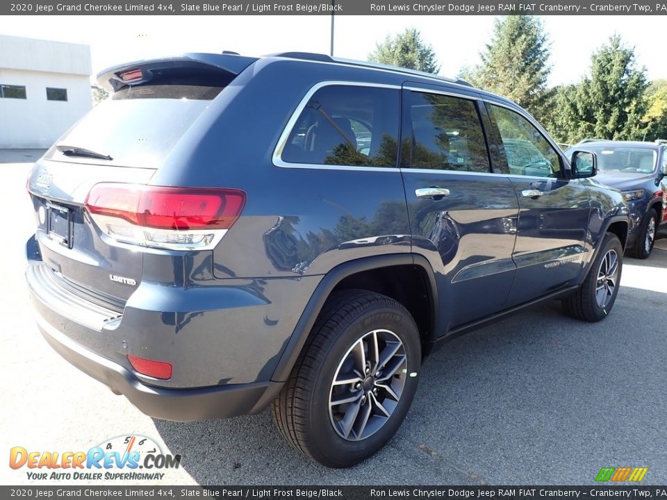 2020 Jeep Grand Cherokee Limited 4x4 Slate Blue Pearl / Light Frost Beige/Black Photo #5