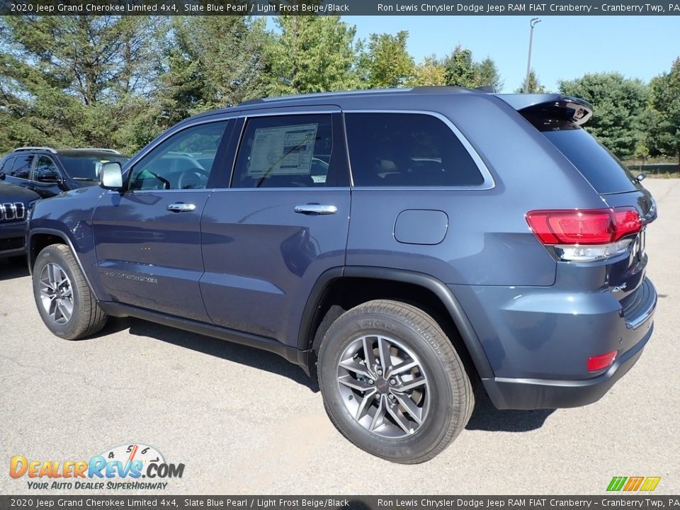 2020 Jeep Grand Cherokee Limited 4x4 Slate Blue Pearl / Light Frost Beige/Black Photo #8