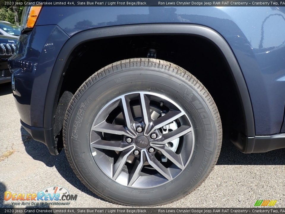 2020 Jeep Grand Cherokee Limited 4x4 Slate Blue Pearl / Light Frost Beige/Black Photo #10