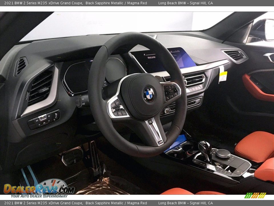 2021 BMW 2 Series M235 xDrive Grand Coupe Black Sapphire Metallic / Magma Red Photo #7