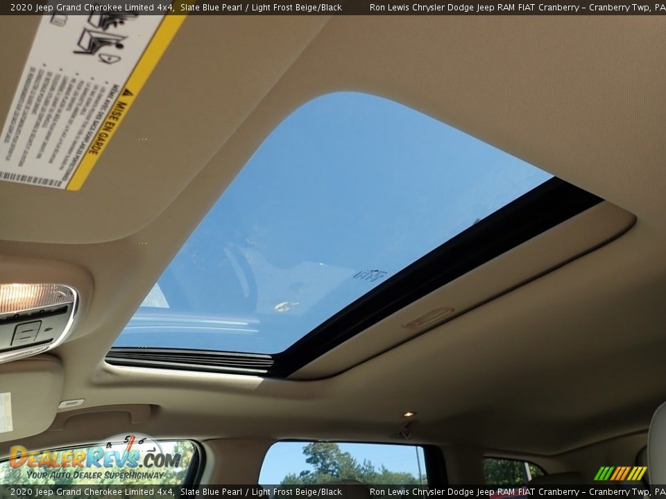 2020 Jeep Grand Cherokee Limited 4x4 Slate Blue Pearl / Light Frost Beige/Black Photo #12