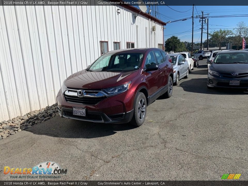 2018 Honda CR-V LX AWD Basque Red Pearl II / Gray Photo #2