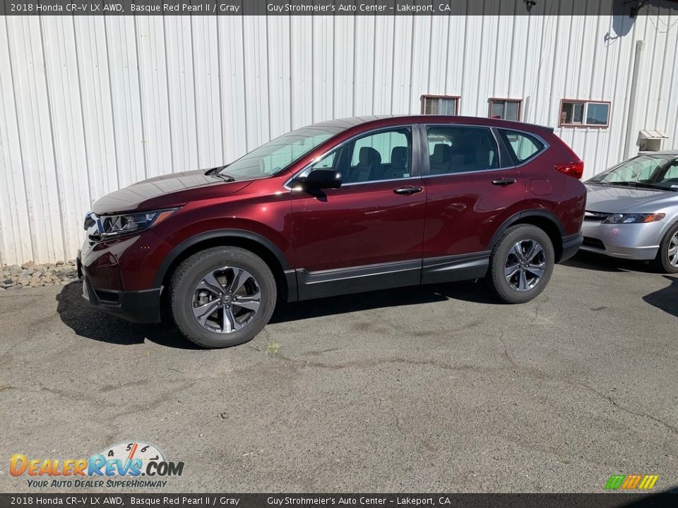 2018 Honda CR-V LX AWD Basque Red Pearl II / Gray Photo #3