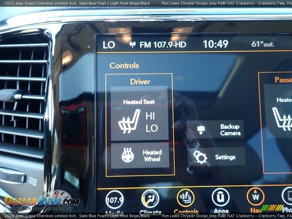 2020 Jeep Grand Cherokee Limited 4x4 Slate Blue Pearl / Light Frost Beige/Black Photo #20