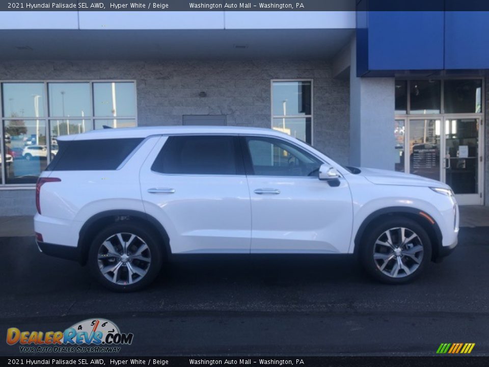 2021 Hyundai Palisade SEL AWD Hyper White / Beige Photo #2
