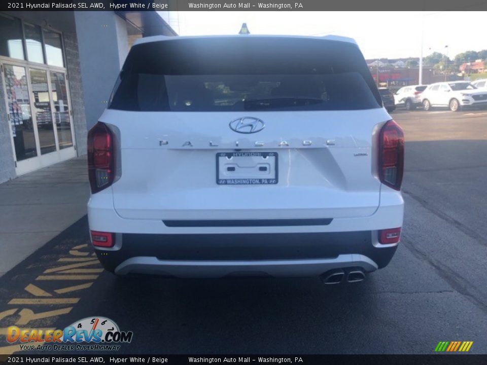 2021 Hyundai Palisade SEL AWD Hyper White / Beige Photo #3