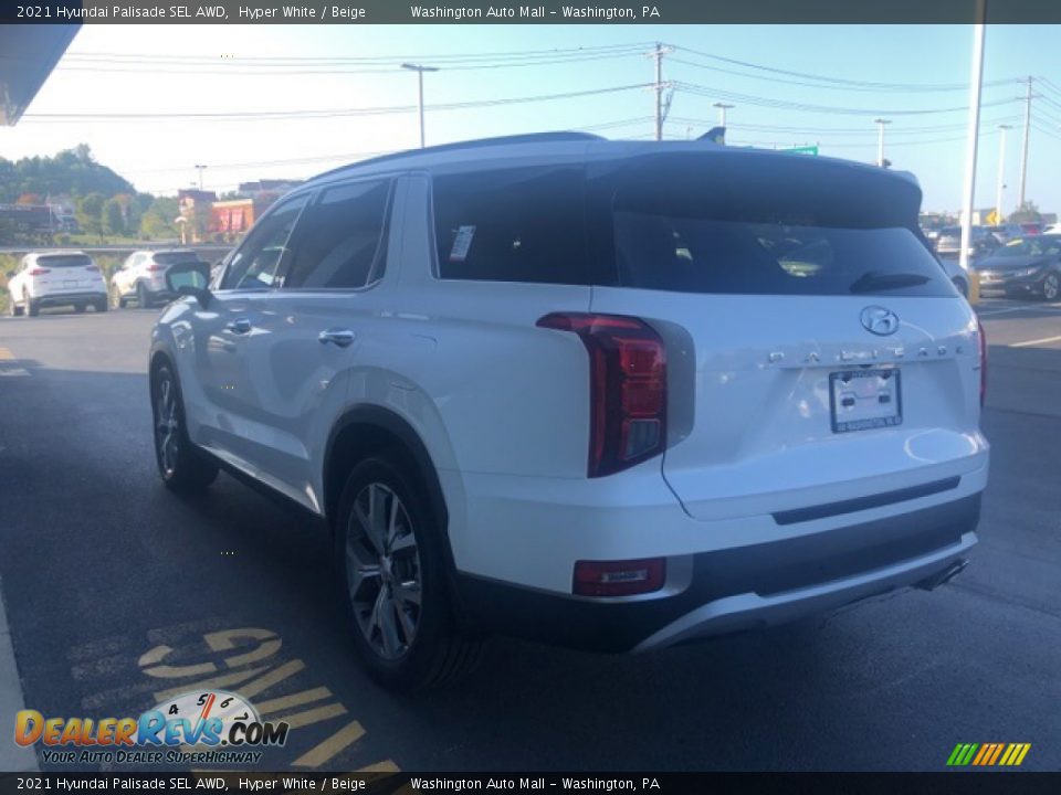 2021 Hyundai Palisade SEL AWD Hyper White / Beige Photo #4